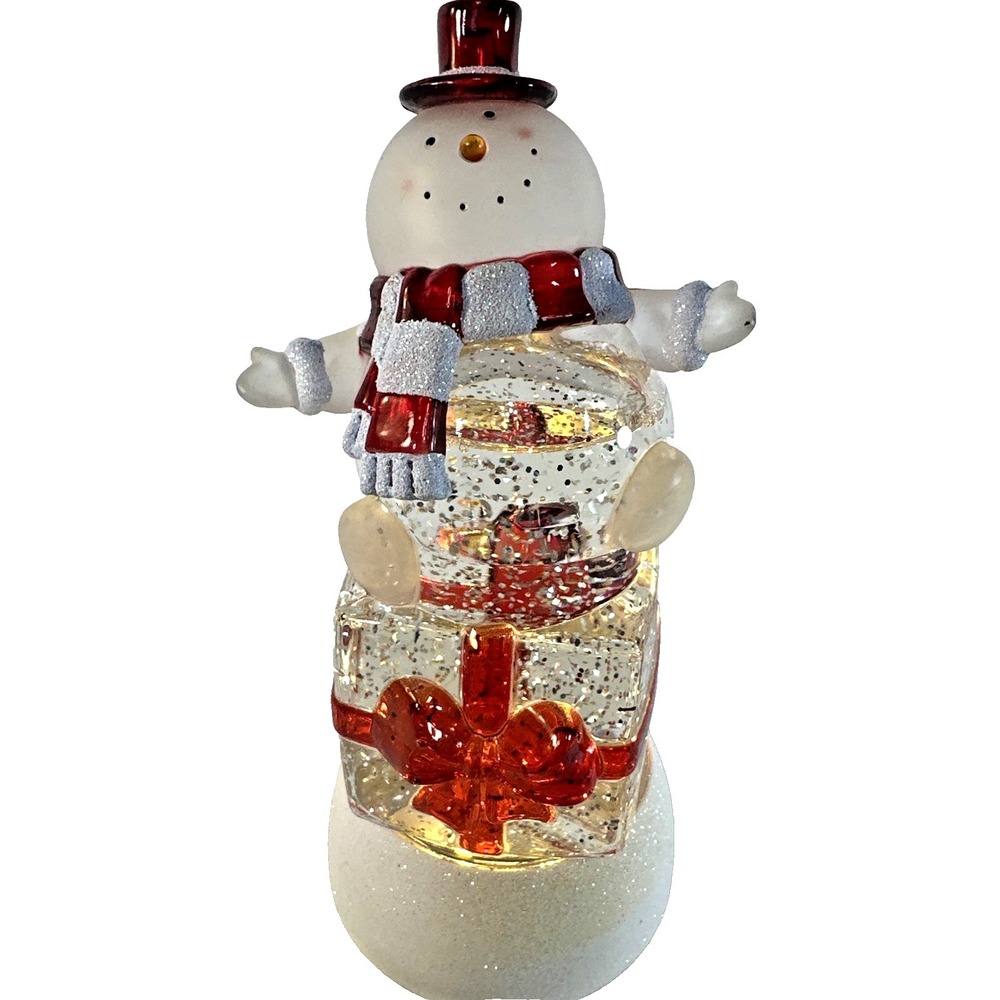 NAPCO LED Christmas Snowman Snow Globe Flying/Floating Glitter with light